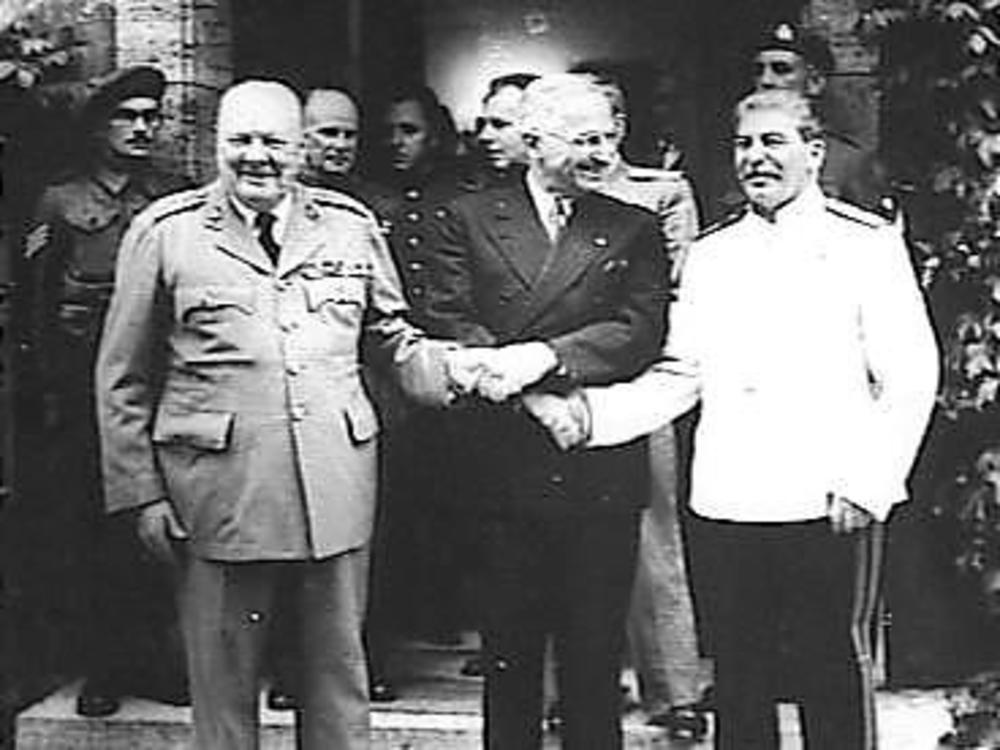 Churchill, Roseveld en Stalin: een wankel evenwicht