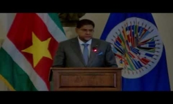 Embedded thumbnail for Toespraak President Santokhi spreekt tijdens OAS- vergadering