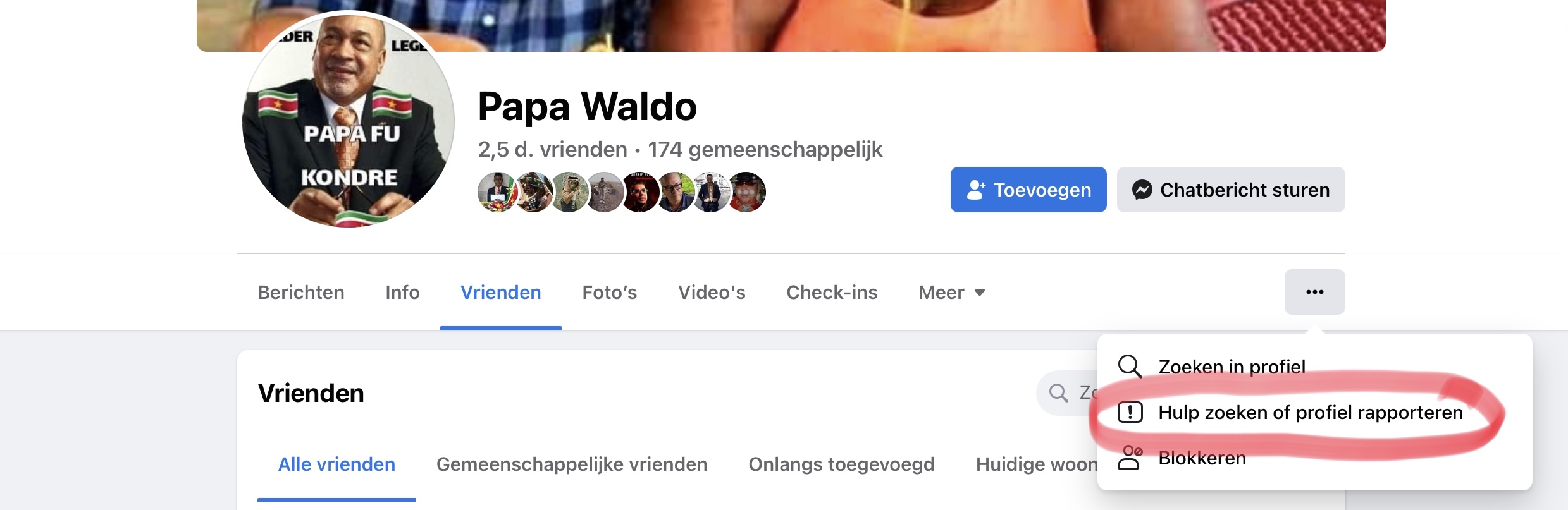 Fake FB account Papa Waldo