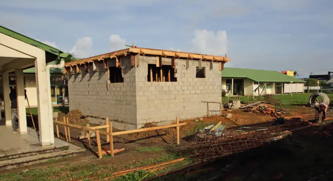 De in aanbouw zijnde cel van Bouterse in Paramaribo. Foto: ANP Foto