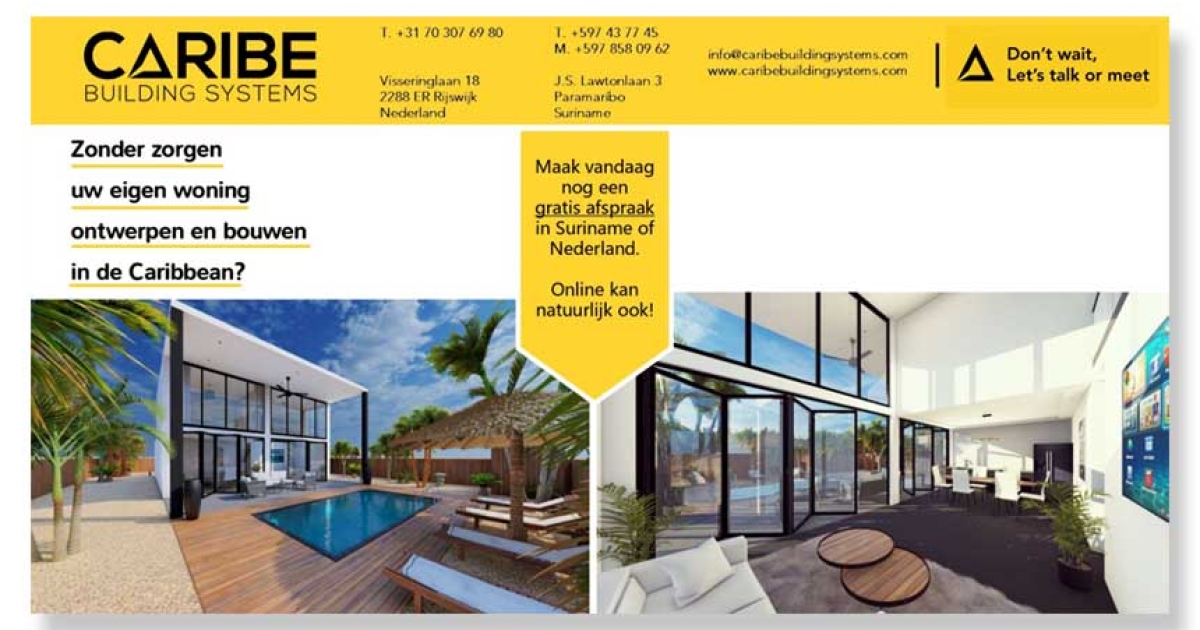 UBF EXPOSANT | CARIBE BUILDING SYSTEMS PRESENTEERT ZICH VOL TROTS OP DE ...