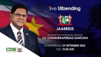 Embedded thumbnail for JAARREDE PRESIDENT VAN DE REPUBLIEK SURINAME Z.E. CHANDRIKAPERSAD SANTOKHI 29.09.2022