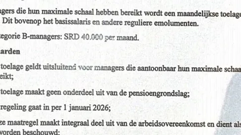 EBS-bond uit scherpe kritiek op toelage van SRD 40.000 voor managers