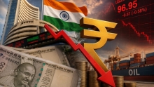 India zakt van vierde naar zesde economie ter wereld door zwakke roepie