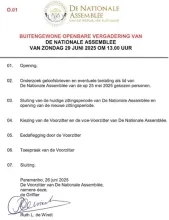 Eerste DNA-vergadering zondag om 13:00 uur 