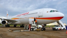 Een toestel van Surinam Airways op de Johan Adolf Pengelluchthaven. Foto: SLM