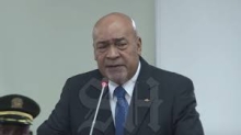 President Desi Bouterse tijdens de begrotingsbehandeling. Foto: Suriname Herald