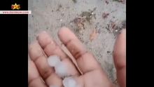 Embedded thumbnail for Het heeft weer eens ijsblokjes geregend. Er valt de laatste jaren vaker hagel in Suriname.