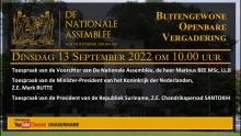 Embedded thumbnail for BUITENGEWONE OPENBARE VERGADERING VAN DINSDAG 13 SEPTEMBER 2022