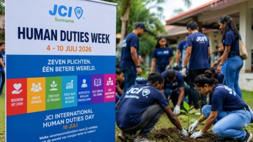 JCI Suriname houdt Human Duties Week over verantwoordelijkheid en leiderschap