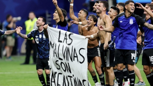 Argentinië mogelijk bestraft na spandoek over Falklandeilanden