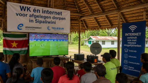WK én internet voor afgelegen dorpen in Sipaliwini