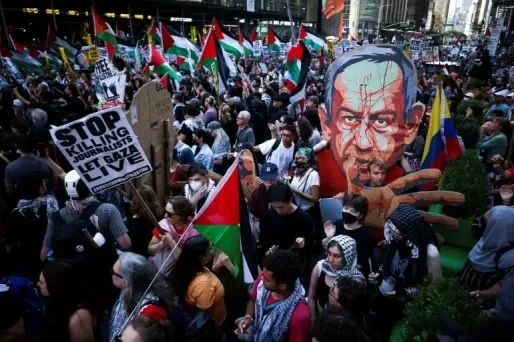 Woede en protesten bij Netanyahu’s VN-toespraak over Gaza