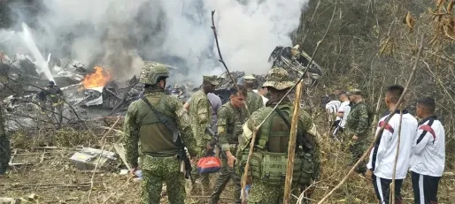 Colombia: Militair toestel crasht, 34 doden 