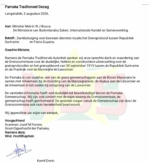 Pamaka gemeenschap spreekt waardering uit voor voorlichting over grensprotocol