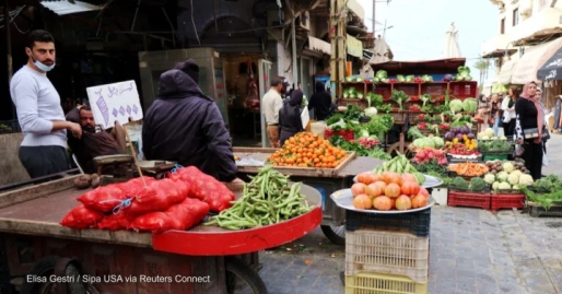 A market in Saida, Lebanon. Photo by: Elisa Gestri / Sipa USA via Reuters Connect