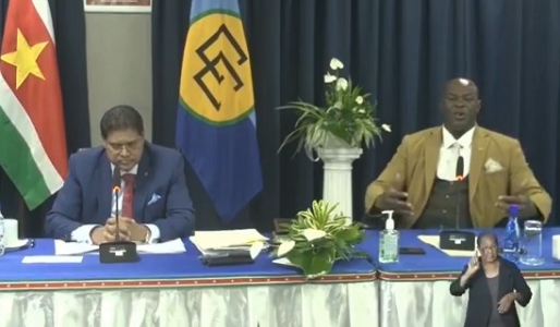 President Chan Santokhi en vp Ronnie Brunswijk houden heel binnenkort een politieke top over kwestie Abop/PL-fractie