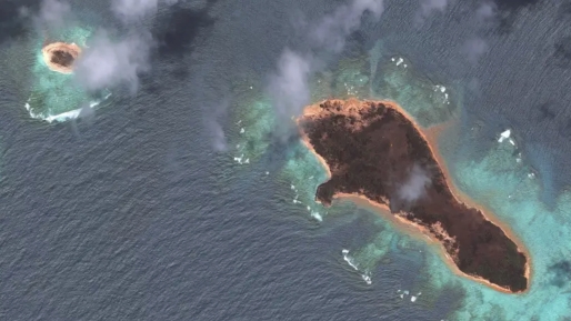 Uitbarsting vulkaan Tonga. Foto: AFP