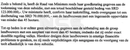 Padieboeren eisen terstond uitbetaling achterstallige subsidiegelden