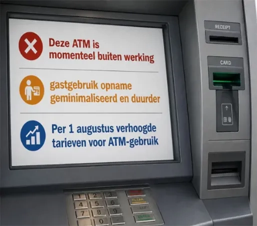 Column: Banken zetten met hogere ATM-tarieven digitale economie op achterstand