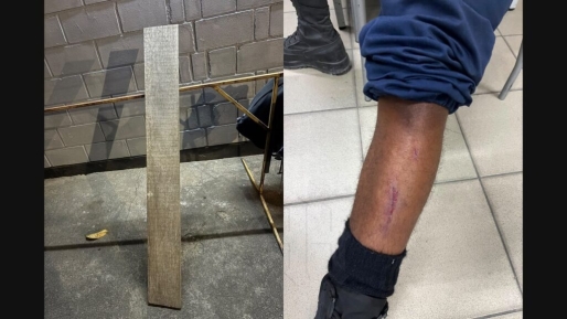 Rekruut gewond nadat inspecteur plank naar hem zou hebben gegooid