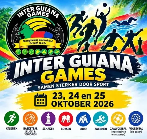 Ruim 150 Surinaamse sporters in actie tijdens Inter-Guyanese Spelen