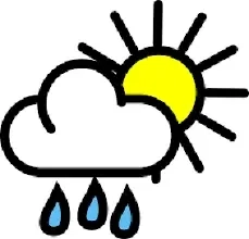 Zon, bewolking en korte buien 