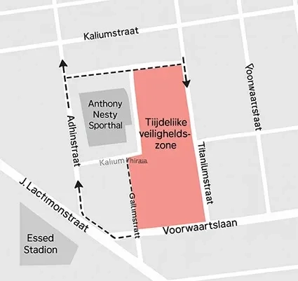 Tijdelijke veiligheidszone rond Hoofdstembureau Paramaribo