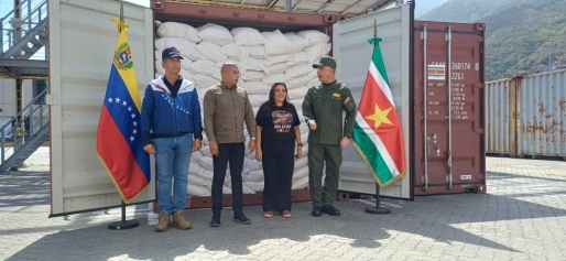 Suriname doneert 55,45 ton rijst aan Venezuela