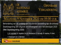 Embedded thumbnail for OPENBARE VERGADERING VAN DE NATIONALE ASSEMBLEE 09 NOV. 2020